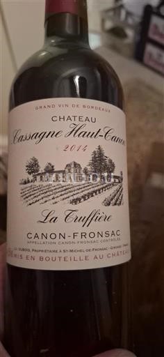 Bordeaux Canon-Fronsac Château Cassagne Haut-Canon La Truffière 2014