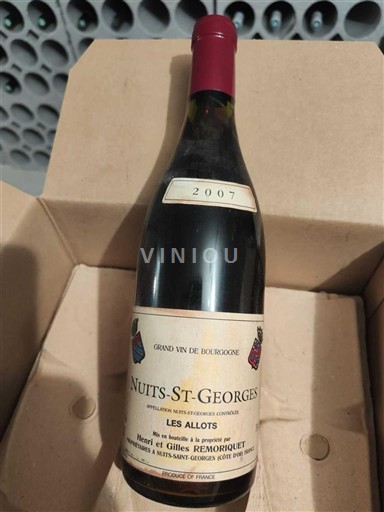 Burgundy Nuits-Saint-Georges Domaine Henri et Gilles Remoriquet Les Allots 2007