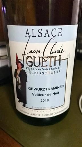 Alsace Gewurztraminer Jean Claude Gueth Veilleur de Nuit 2018