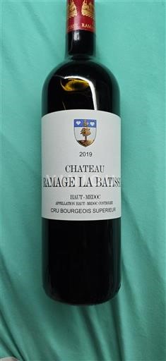 Bordeaux Haut-Médoc Cru Bourgeois Supérieur Château Ramage La Batisse 2019