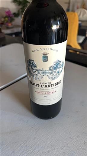 Bordeaux Pessac-Léognan Château Haut L'Artigue 2022