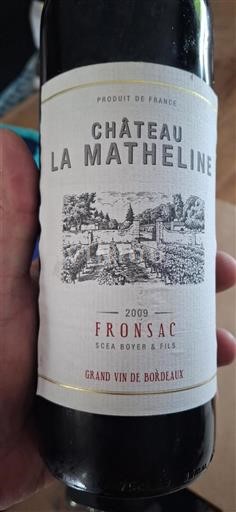 Bordeaux Fronsac Château La Matheline 2009