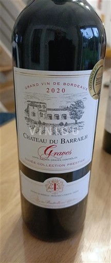 Bordeaux Graves Château Barrailh Collection Prestige 2020