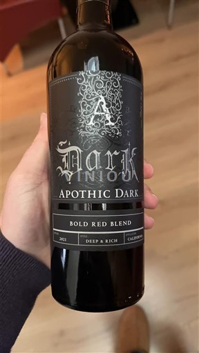 Californische AVA's Niet gespecificeerd Apothic Dark 2021