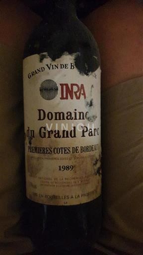Bordeaux Premières-côtes-de-bordeaux Domaine Grand Parc 1989