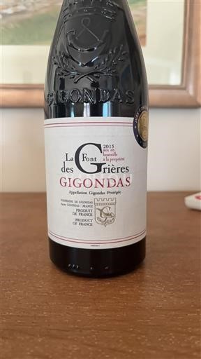 Rhônen laakso Gigondas La Font des Grières 2015