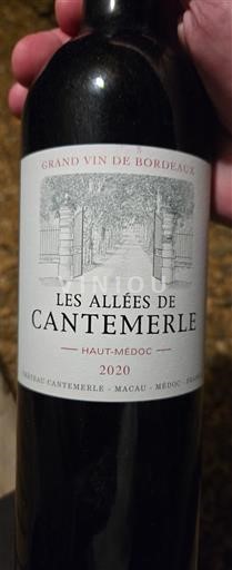 Bordeaux Haut-Médoc Château Cantemerle Les Allées de Cantemerle 2020