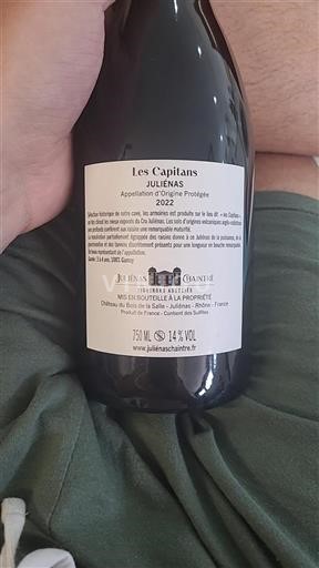 Beaujolais Juliénas Julienas Chaintré Les Capitans 2022