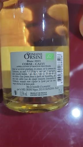Korsika Nicht spezifiziert Domaine Orsini 2023