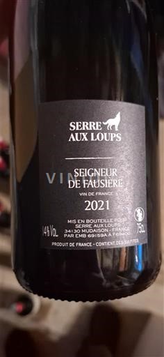 Languedoc Không được chỉ định Serre aux Loups Seigneur de Fausière 2021