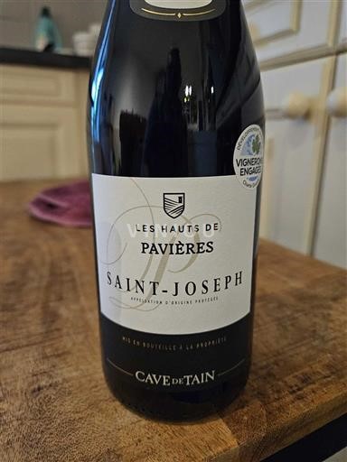 Rhône-dalen Saint-Joseph Cave de Tain Les Hauts de Pavières Ikke årgangsbestemt