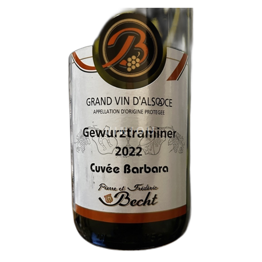 Alsace Gewurztraminer Domaine Pierre et Frederic Becht Barbara 2022