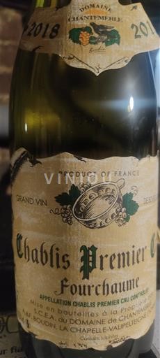 Burgundsko Chablis Premier Cru Domaine Chantemerle Fourchaume 2018