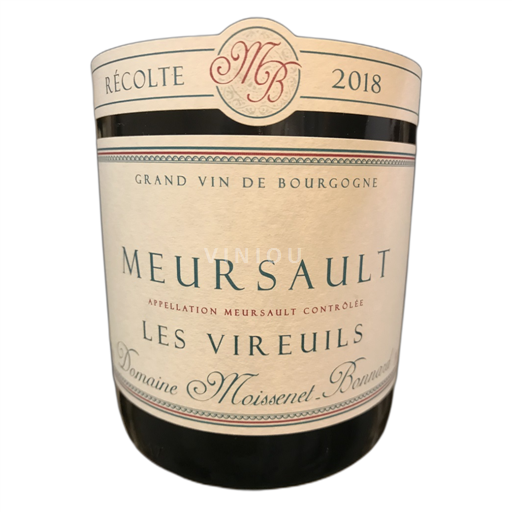 Bourgogne Meursault Domaine Moissenet Bonnard Les Vireuils 2018