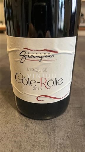 Rhônen laakso Côte-rôtie Roland Grangier L'exquise 2018