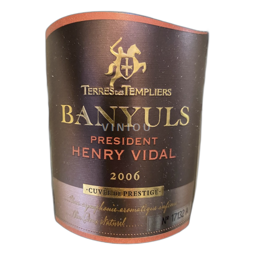 Roussillon Banyuls Grand Cru Terre des Templiers Henry Vidal 2006