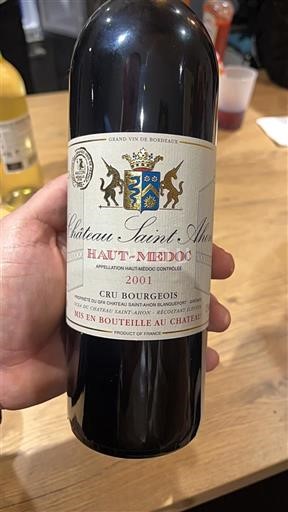 Burdeos Haut-Médoc Cru Bourgeois Château Saint Ahon 2001