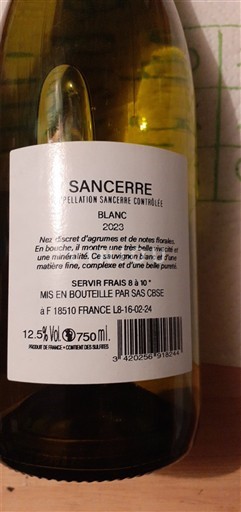 Valle del Loira Sancerre Domaine Des Coteaux 2023