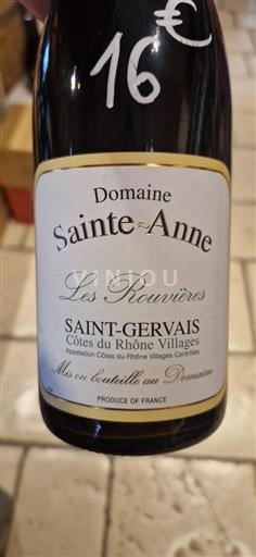 Rhône-dalen Côtes-du-Rhône-Villages Domaine Sainte-Anne Les Rouvieres Ikke årgangsbestemt