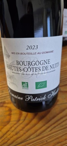 Burgundija Hautes Côtes de Nuits Domaine Patrick Hudelot 2023