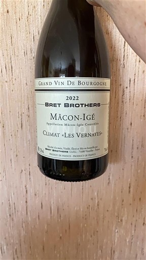 Burgundi Mâcon ja Mâcon-kylät Bret Brothers Climat Les Vernayes 2022