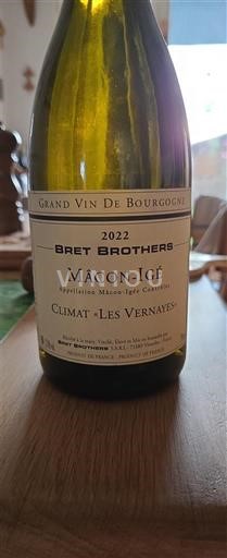 Borgogna Mâcon e Mâcon-Villages Bret Brothers Climat Les Vernayes 2022