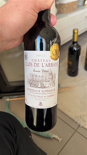 Bordeaux Bordeaux Supérieur Château Clos de l'Abbaye Petra 2022