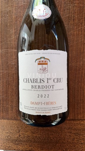 Burgundy Chablis Premier Cru Dampt Frères BerdioT 2022