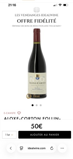 Burgundsko Aloxe-Corton Follin Arbelet 2022