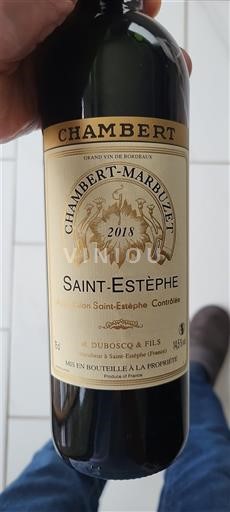 Bordeaux Saint-Estèphe Chambert-Marbuzet 2018