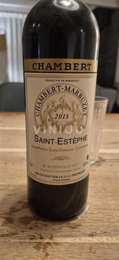 Bordeaux Saint-Estèphe Chambert-Marbuzet 2018