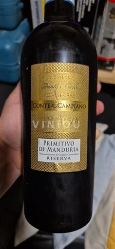 Puglia Primitivo di Manduria Conte di Campiano Riserva 2020