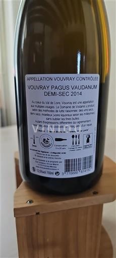 Thung lũng sông Loire Vouvray Domaine Vodanis Pagus Vaudanum 2014