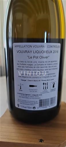 Thung lũng sông Loire Vouvray Domaine Vodanis Le Pot Olivier 2018