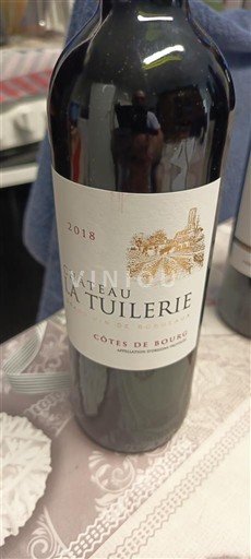 Bordeaux Côtes-de-bourg Château La Tuilerie 2018