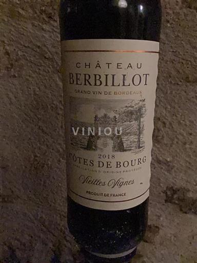 Burdeos Côtes-de-bourg Château Berbillot Vieilles Vignes 2018