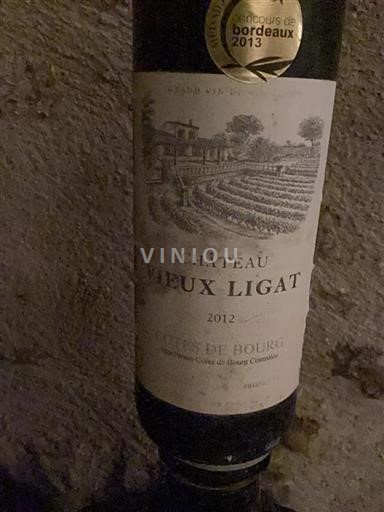 Burdeos Côtes-de-bourg Château Vieux Ligat 2012