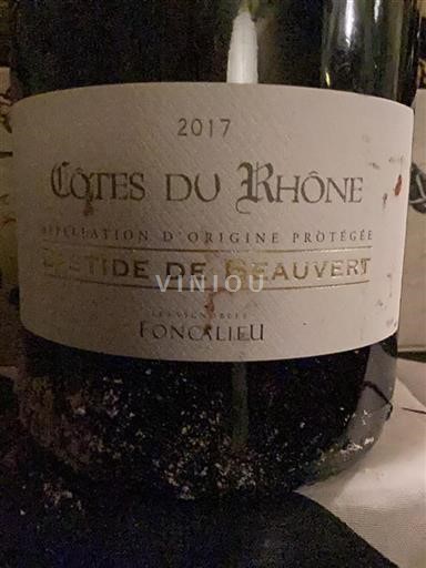 Valea Ronului Côtes-du-Rhône Foncalieu L'Esprit de Beauvert 2017