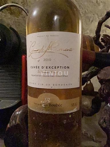 Bordeaux Sauternes Cuvée Exception 2010