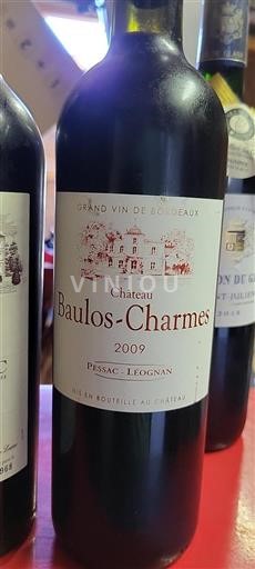 Burdeos Pessac-Léognan Château BAULOS CHARMES 2009