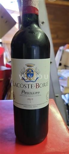 Bordeaux Pauillac Château Grand-Puy-Lacoste Lacoste-Borie 2012