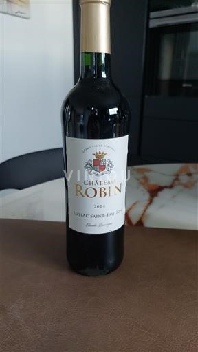 Bordoja Lussac-Saint-Émilion Château ROBIN 2014