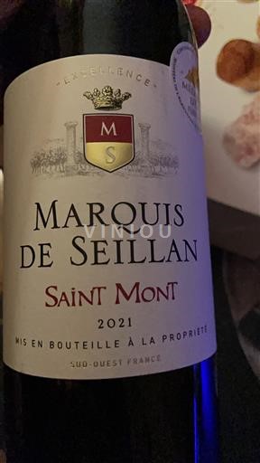 Sydvestfrankrig Saint-Mont Marquis de Seillan Excellence 2021