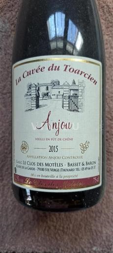 Vallée de la Loire Anjou Le Clos des Motèles La du Toarcien 2015