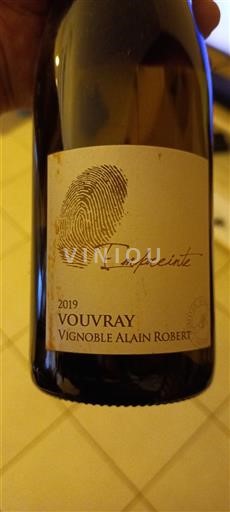 Loiredalen Vouvray Vignoble Alain Robert Empreinte 2019