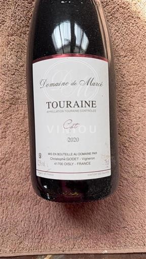 Dolina Loare Touraine Domaine Marcé Côt 2020