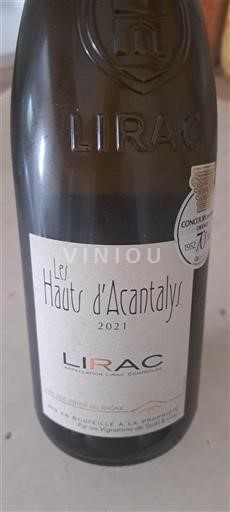 Thung lũng Rhône Lirac Les Hauts Acantalys 2021