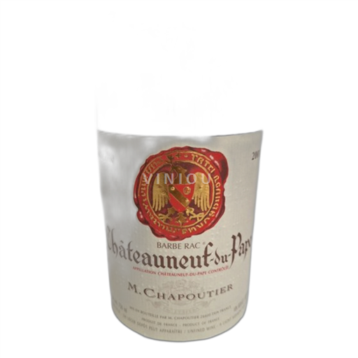 Rhônen laakso Châteauneuf-du-Pape M. Chapoutier Barbe Rac 2001