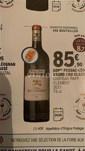 Bordeaux Pessac-Léognan Grand Cru Classé Château Pape Clément 2021