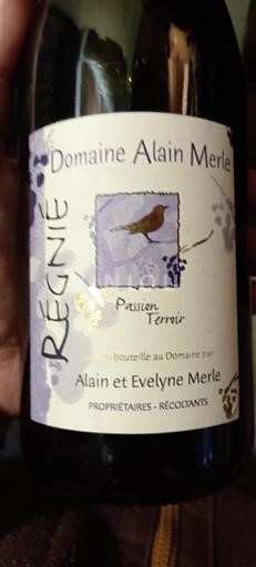 Beaujolais Régnié Domaine Alain Merle Passion Terroir 2020